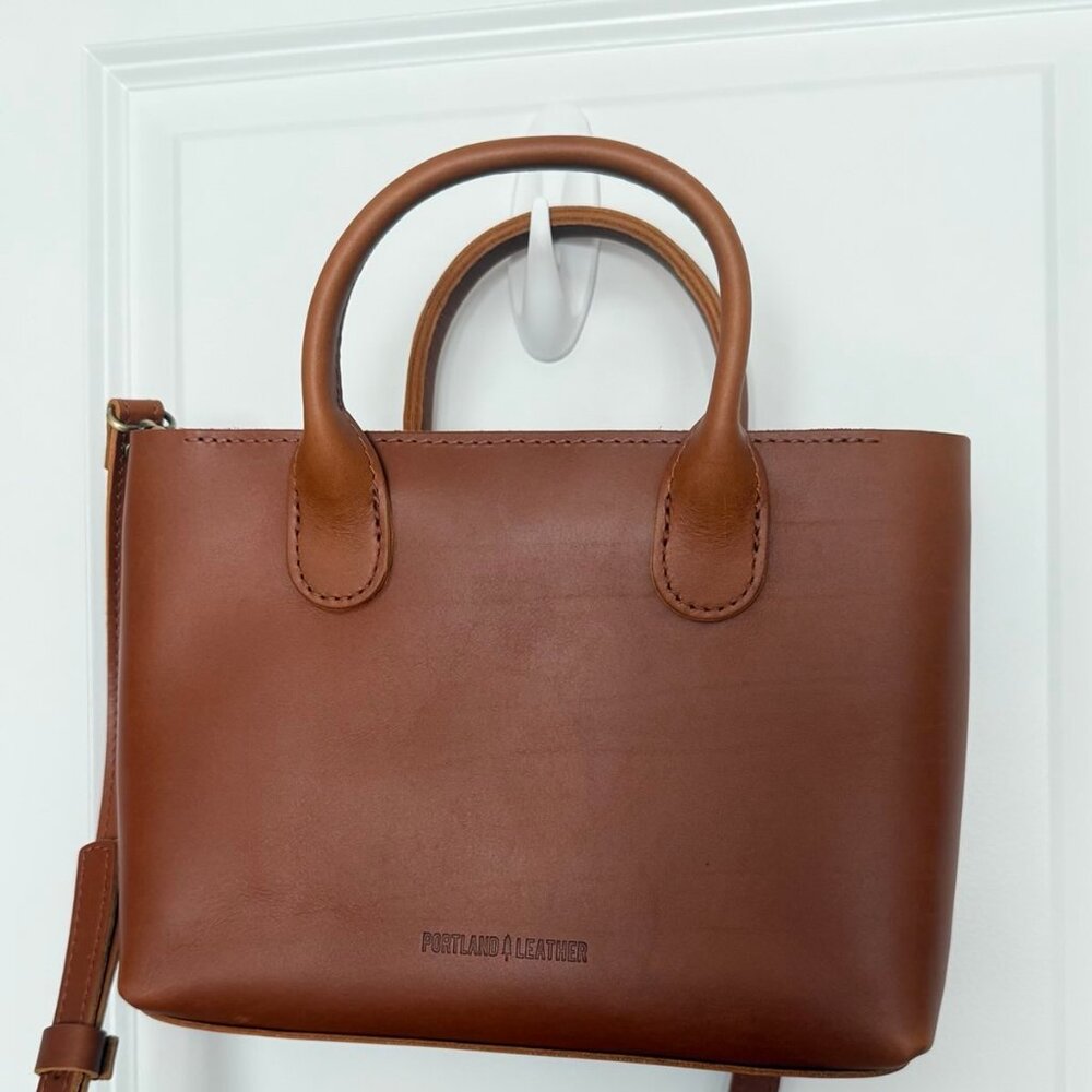 Portland Leather Goods Small Raindrop Bag – Honey (Crossbody + Top Handle) NEW